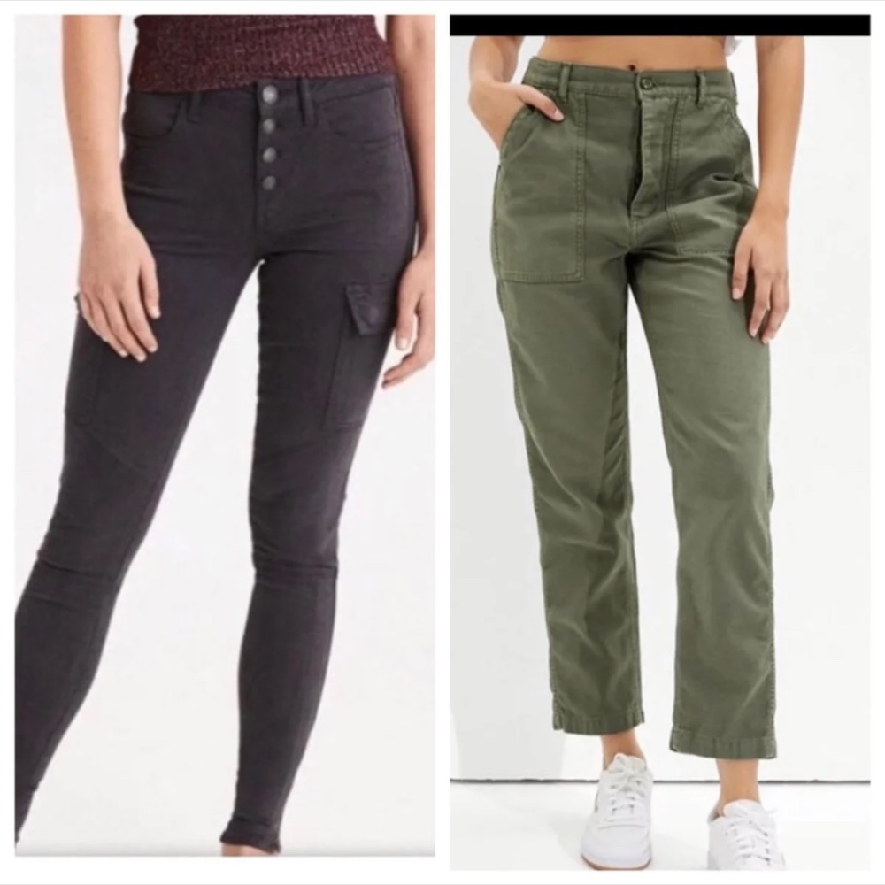 American Eagle - High Waisted Cargo Pants (Size 4)